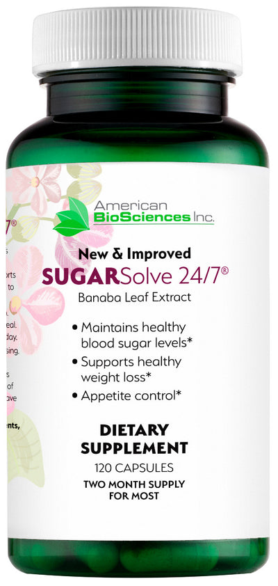 Sugar Solve 24/7 New and Improved Formula 120 Capsules