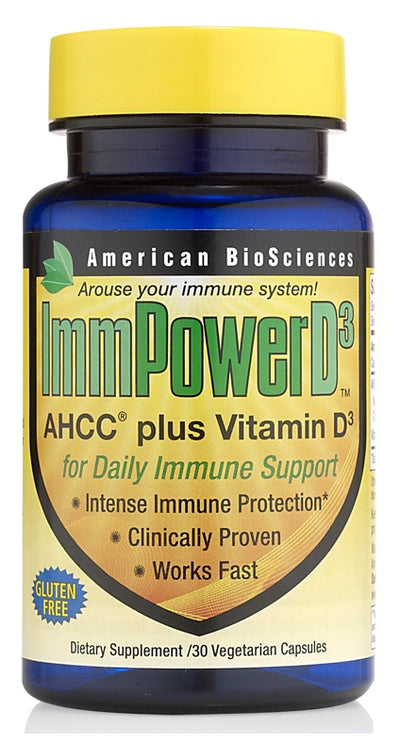 ImmPower D3 AHCC Plus Vitamin D3 30 Vegetarian Capsules