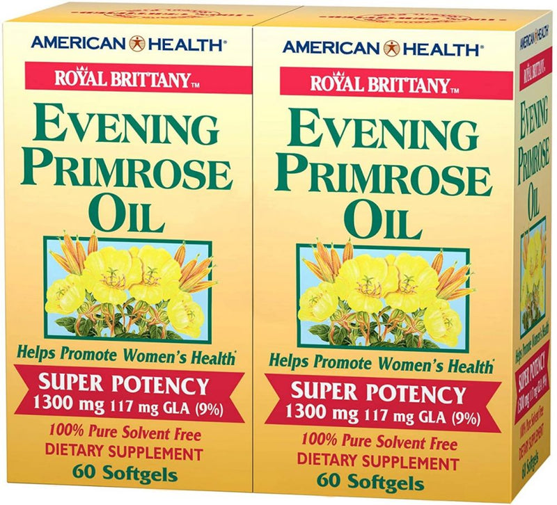 Royal Brittany Evening Primrose Oil 1300 mg 60+60 Sgels