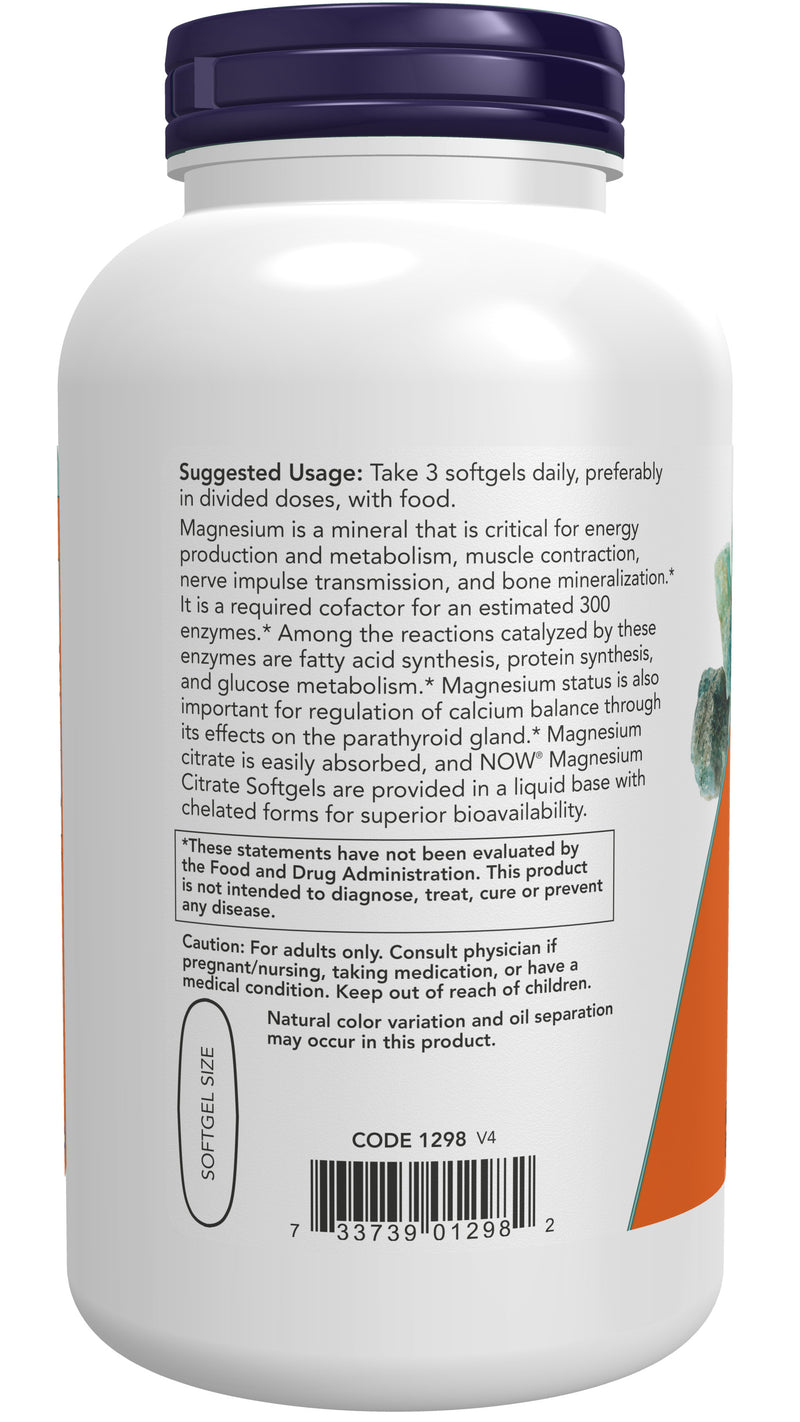 Magnesium Citrate Softgels 180 Softgels