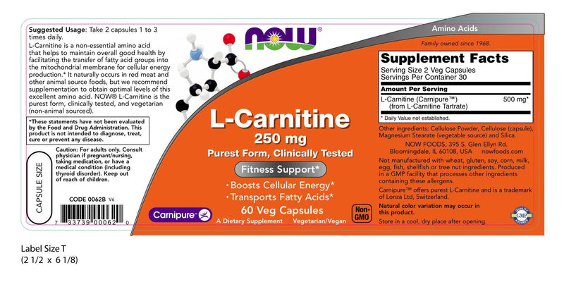 L-Carnitine 250 mg 60 Capsules