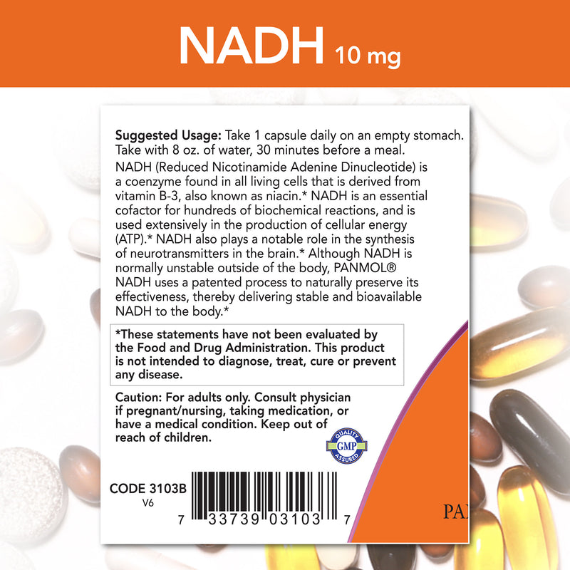 NADH 10 mg 60 Veg Capsules