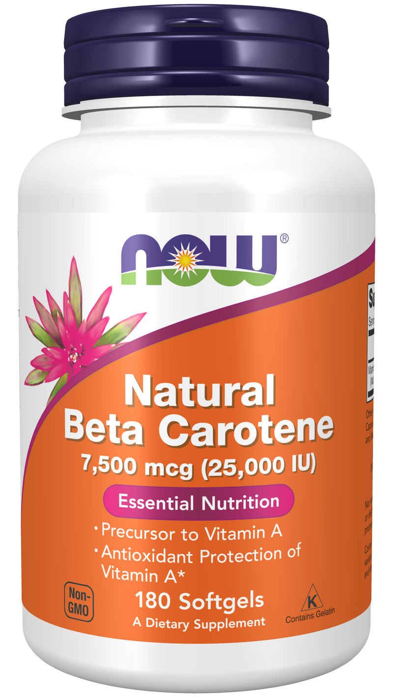 Natural Beta Carotene 25,000 IU 180 Softgels