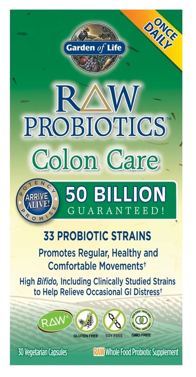 RAW Probiotics Colon Care 30 Vegetarian Capsules