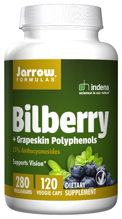 Bilberry + Grapeskin Polyphenols 280 mg 120 Veggie Caps