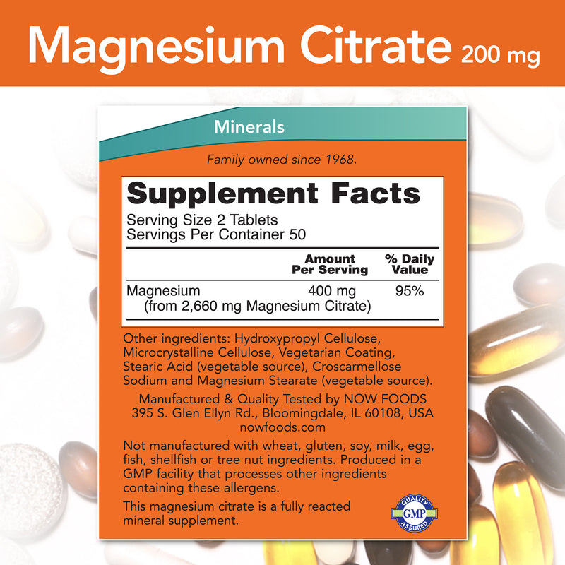 Magnesium Citrate 200 mg 100 Tablets