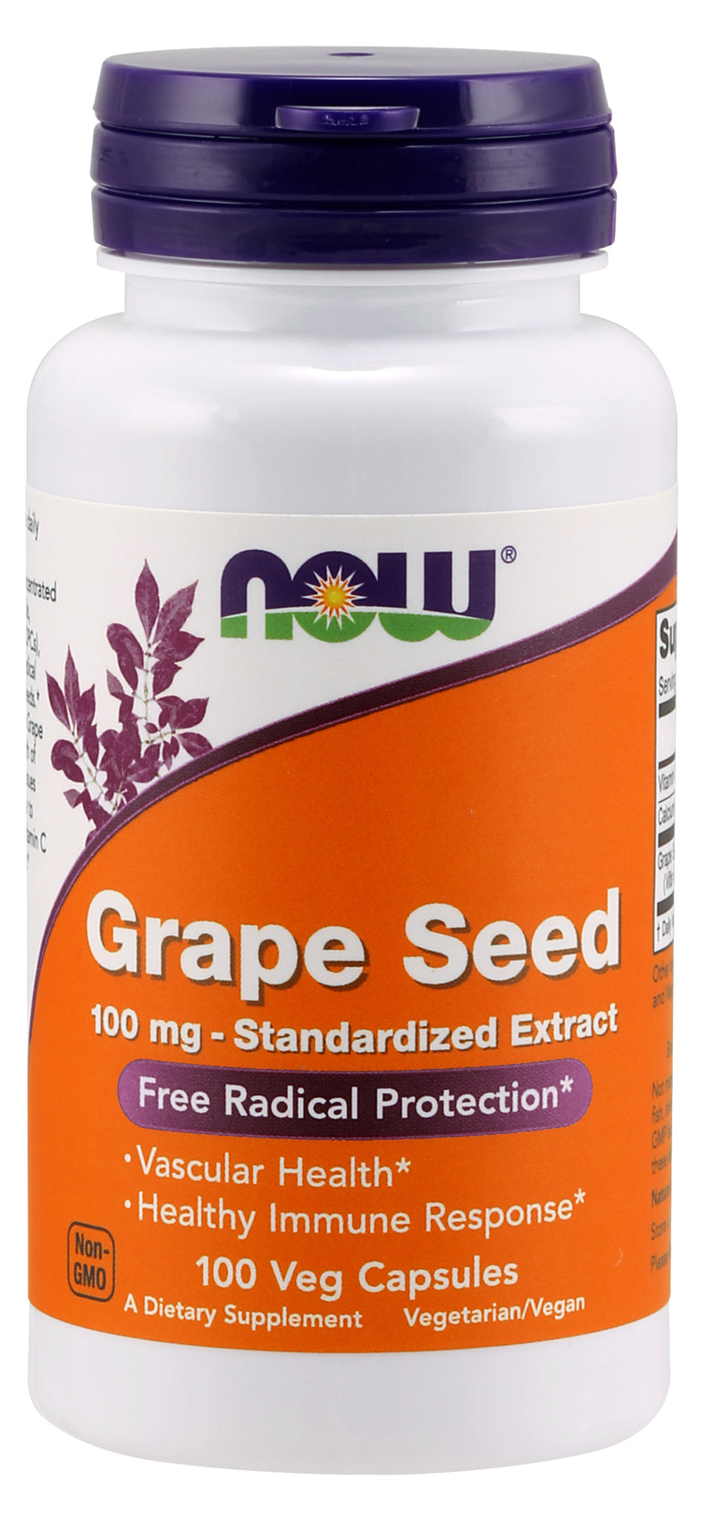 Grape Seed Standardized Extract 100 mg 100 Veg Capsules