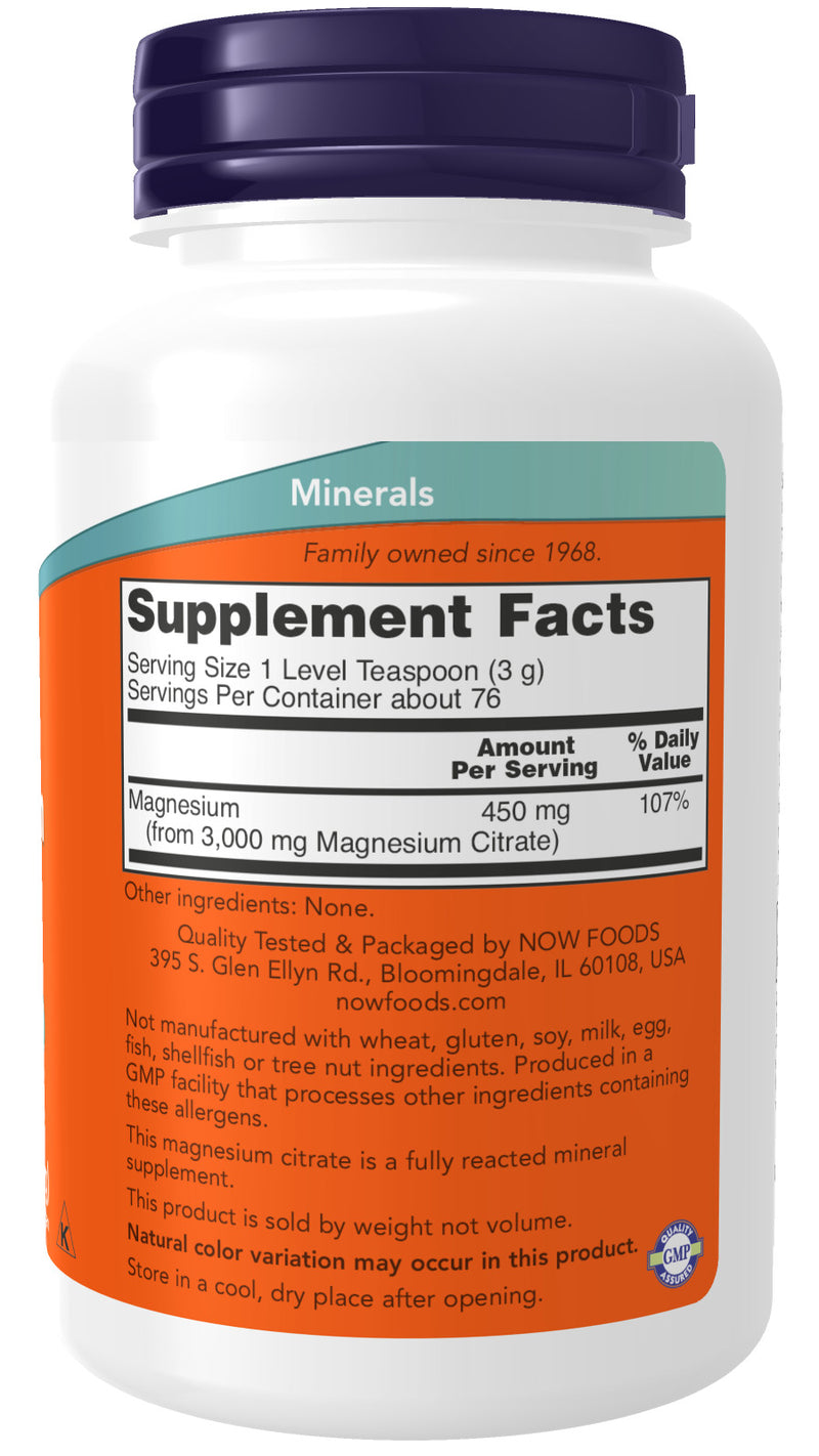 Magnesium Citrate Pure Powder 8 oz (227 g)